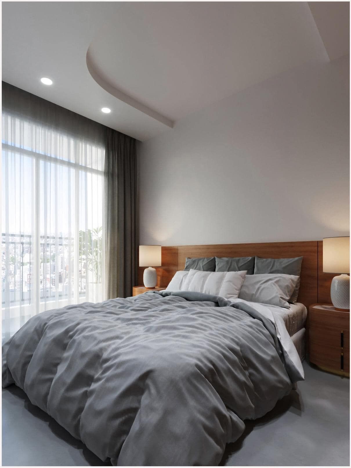 Phòng ngủ được bố trí cạnh ban công giúp điều hòa không khí mang lại cảm giác thoải mái nhất khi nghỉ dưỡng tại đây