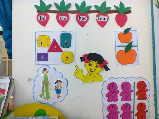 Trang trí góc toán thực hành cho trẻ mầm non, nâng cao kỹ năng thực tế cho bé