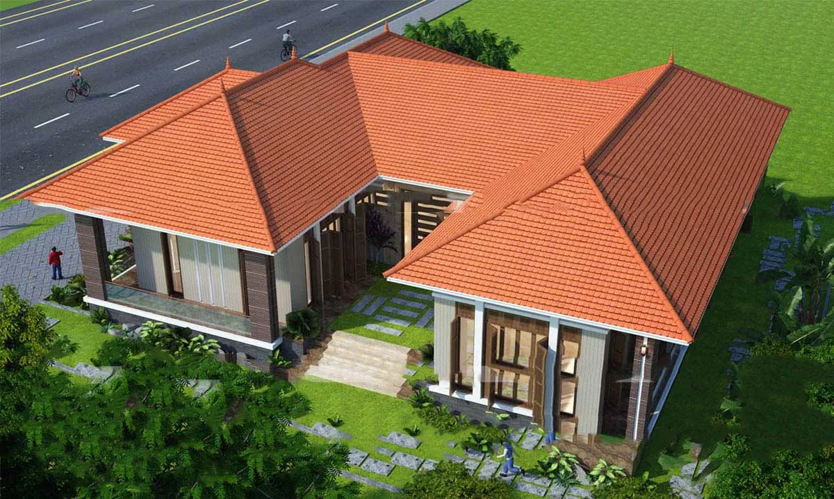 Mẫu nhà cấp 4 đẹp diện tích 200m2 thiết kế lớn, thoáng rộng