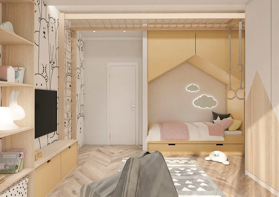 Mẫu phòng ngủ đẹp cho bé gái 15 tuổi phong cách đơn giản nhưng vẫn thu hút