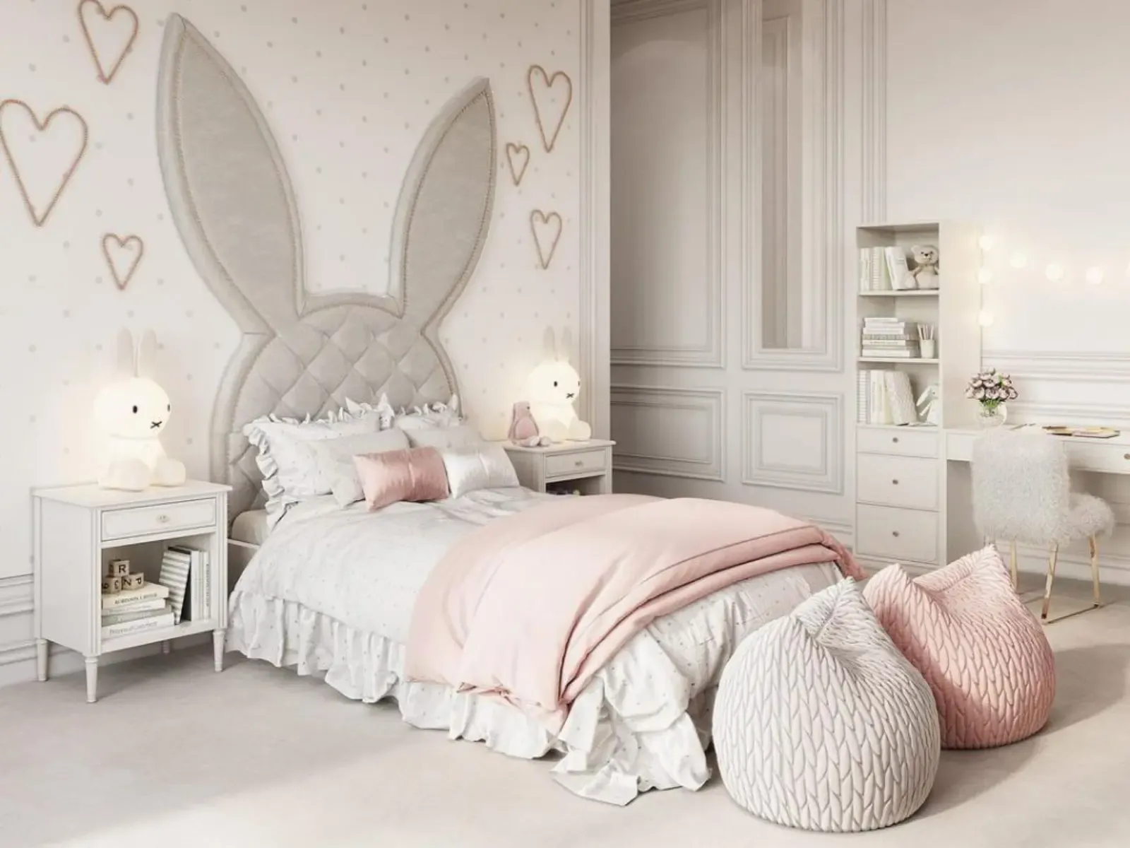 Mẫu phòng ngủ đẹp cho bé gái 15 tuổi phong cách cổ điển thiết kế cho bé nhẹ nhàng
