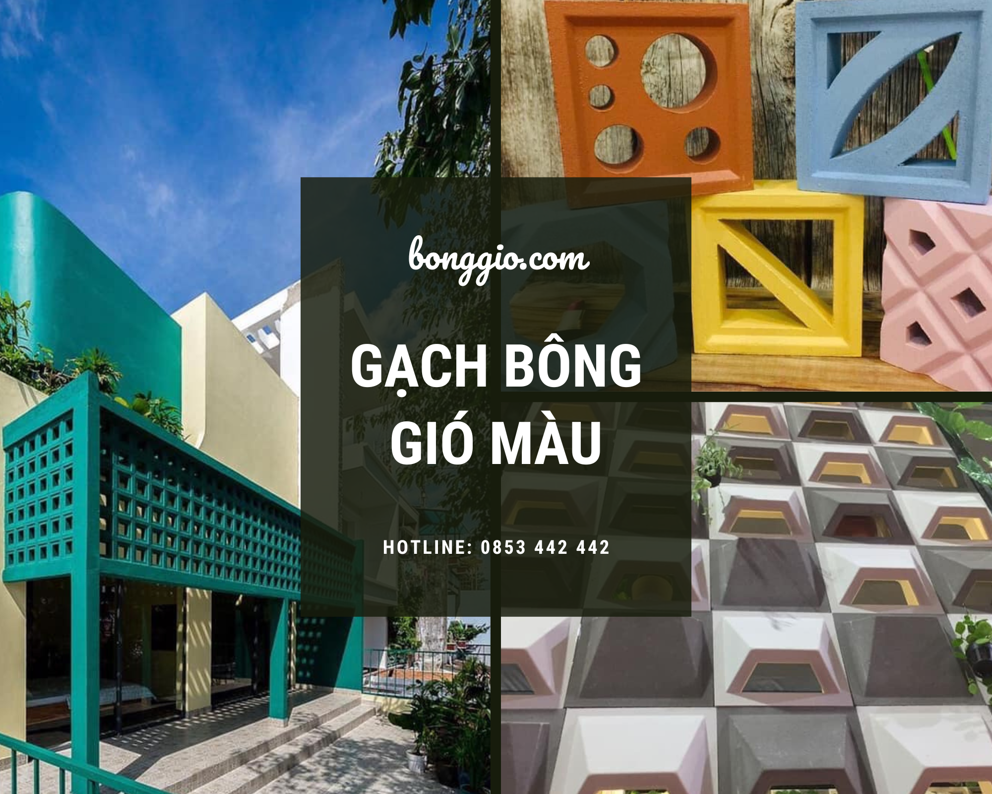 Gạch bông gió màu đẹp, chất lượng, giá hợp lý