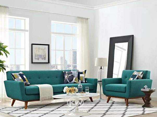 Bộ đôi ghế sofa và bàn trà cho phòng khách nhỏ gọn