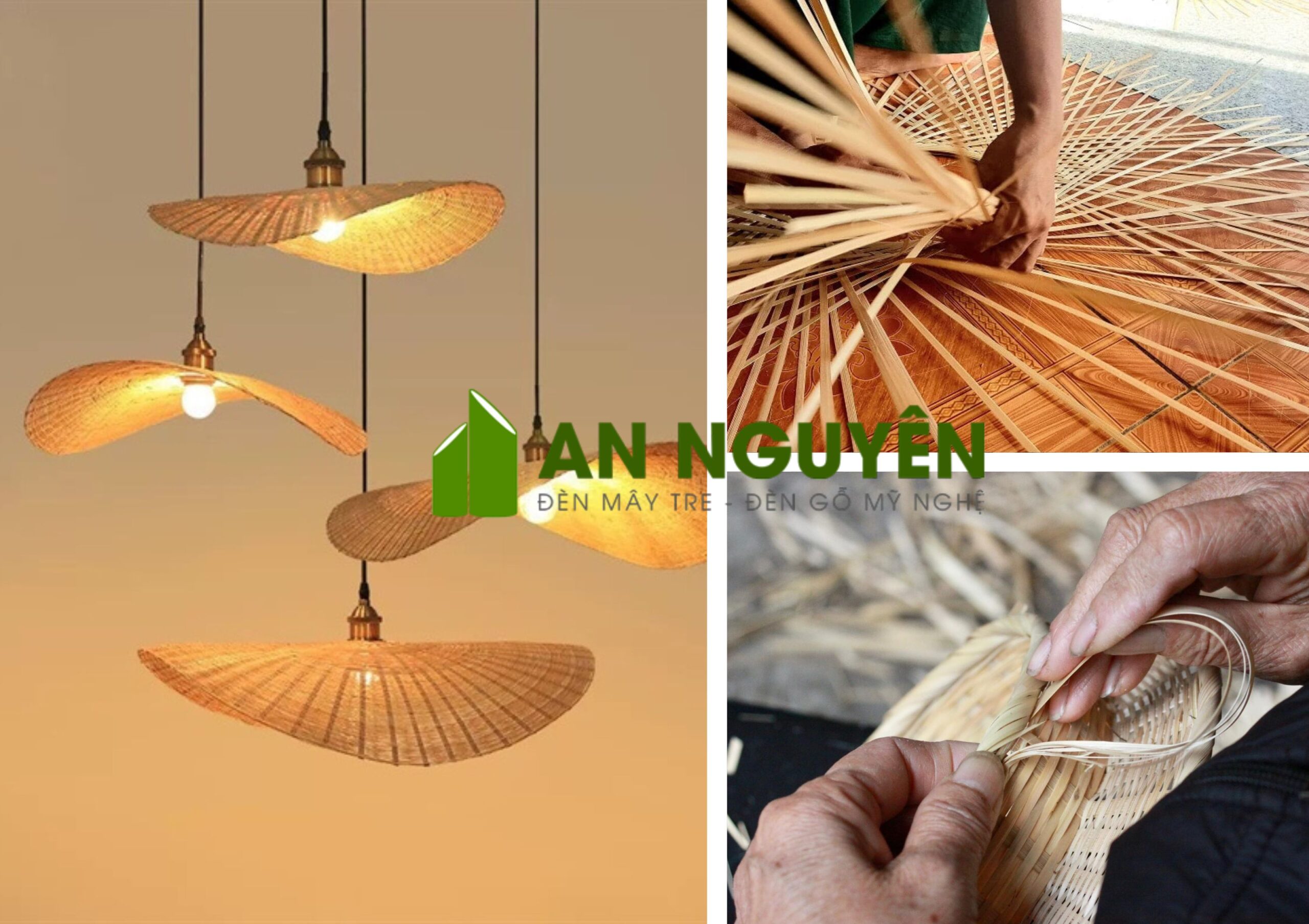 Gia công đèn mây tre theo yêu cầu