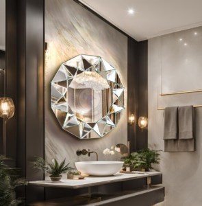 Gương phòng tắm: Không chỉ để soi, mà còn là vật phẩm phong thủy chiêu tài hút lộc