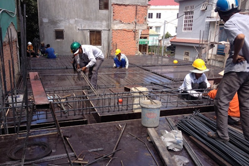 Trong các công trình ván ép được làm copha do dễ thi công